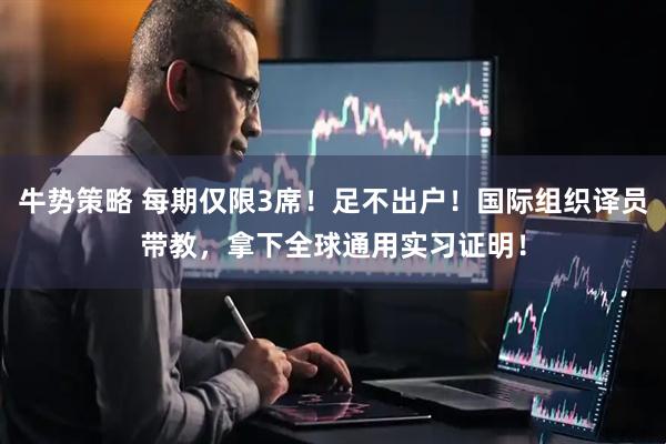 牛势策略 每期仅限3席！足不出户！国际组织译员带教，拿下全球通用实习证明！